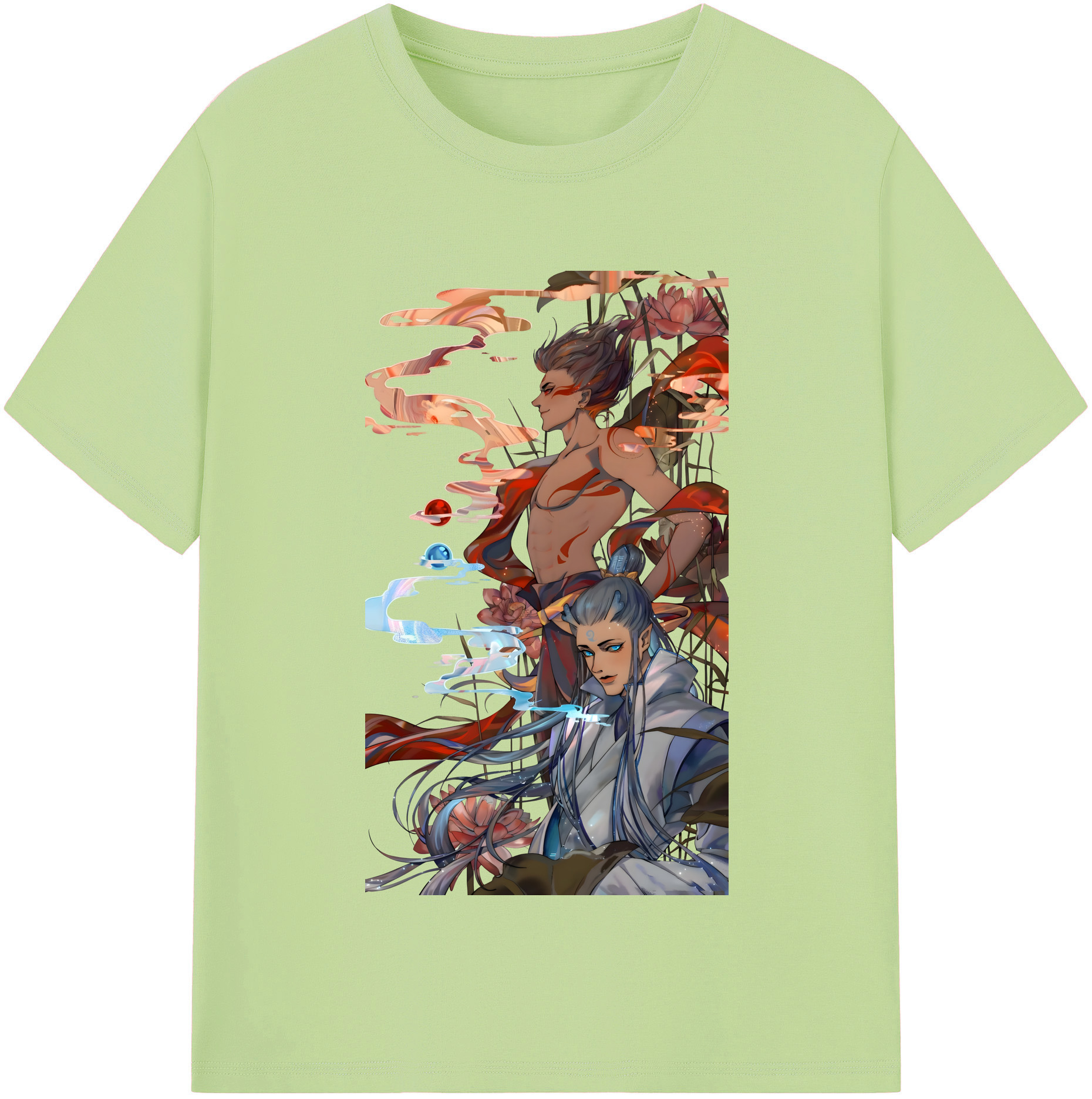 （画像用） Ne Zha 2 ナタ 魔童の大暴れ 綿100％半袖Tシャツ（フロントプリント）